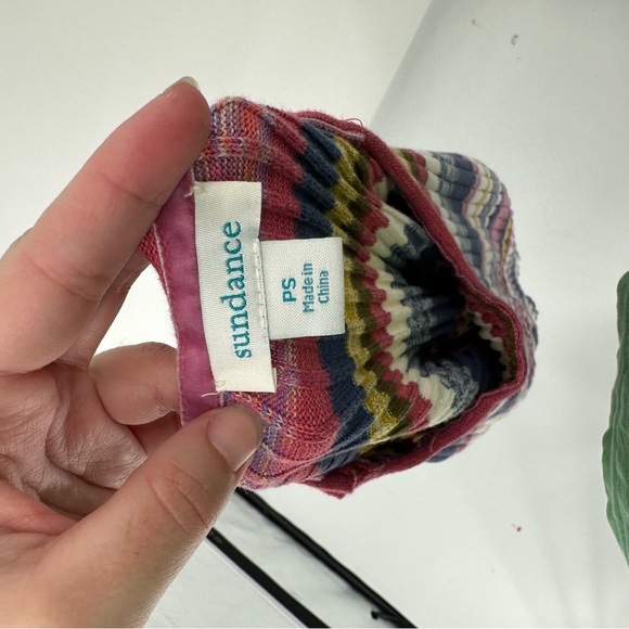 Sundance Catalog Striped Multicolor Ribbed Women's Top Size PS - Picture 5 of 5